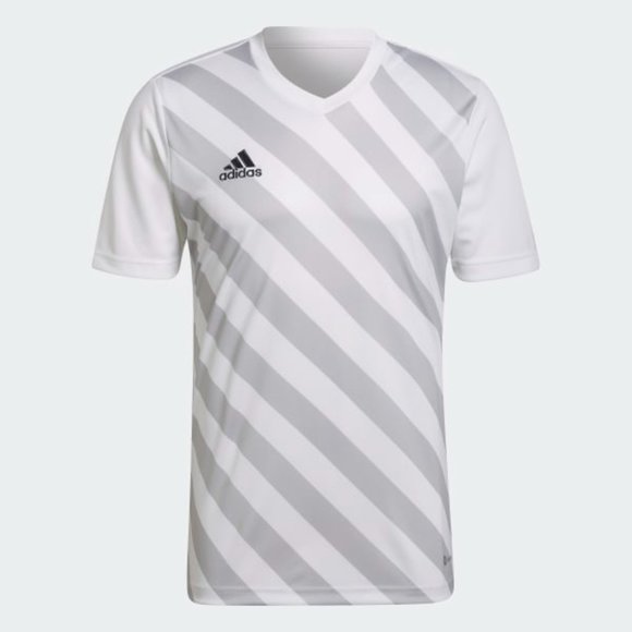 adidas Other - Adidas Entrada 22 Mens Short Sleeve Soccer Jersey Gray White HF0129 NEW Sz XL
